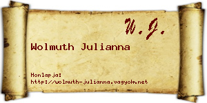 Wolmuth Julianna névjegykártya